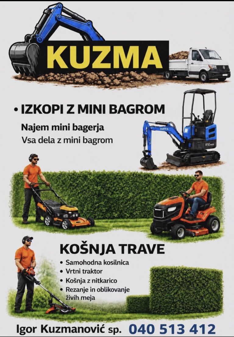 Izkopi z mini bagrom